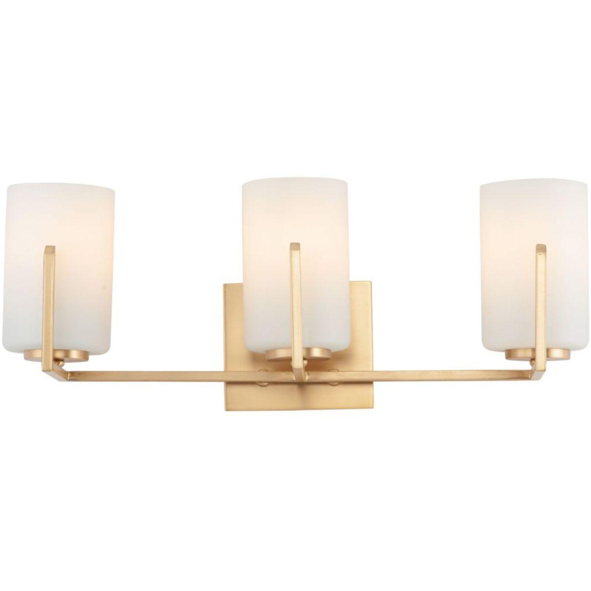 Dart 21 in. 3 Lights Vanity Light Satin Brass Finish - Bees Lighting