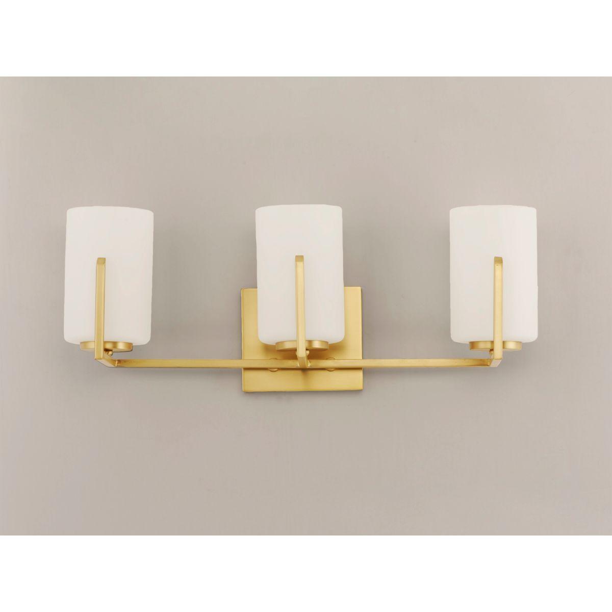 Dart 21 in. 3 Lights Vanity Light Satin Brass Finish - Bees Lighting