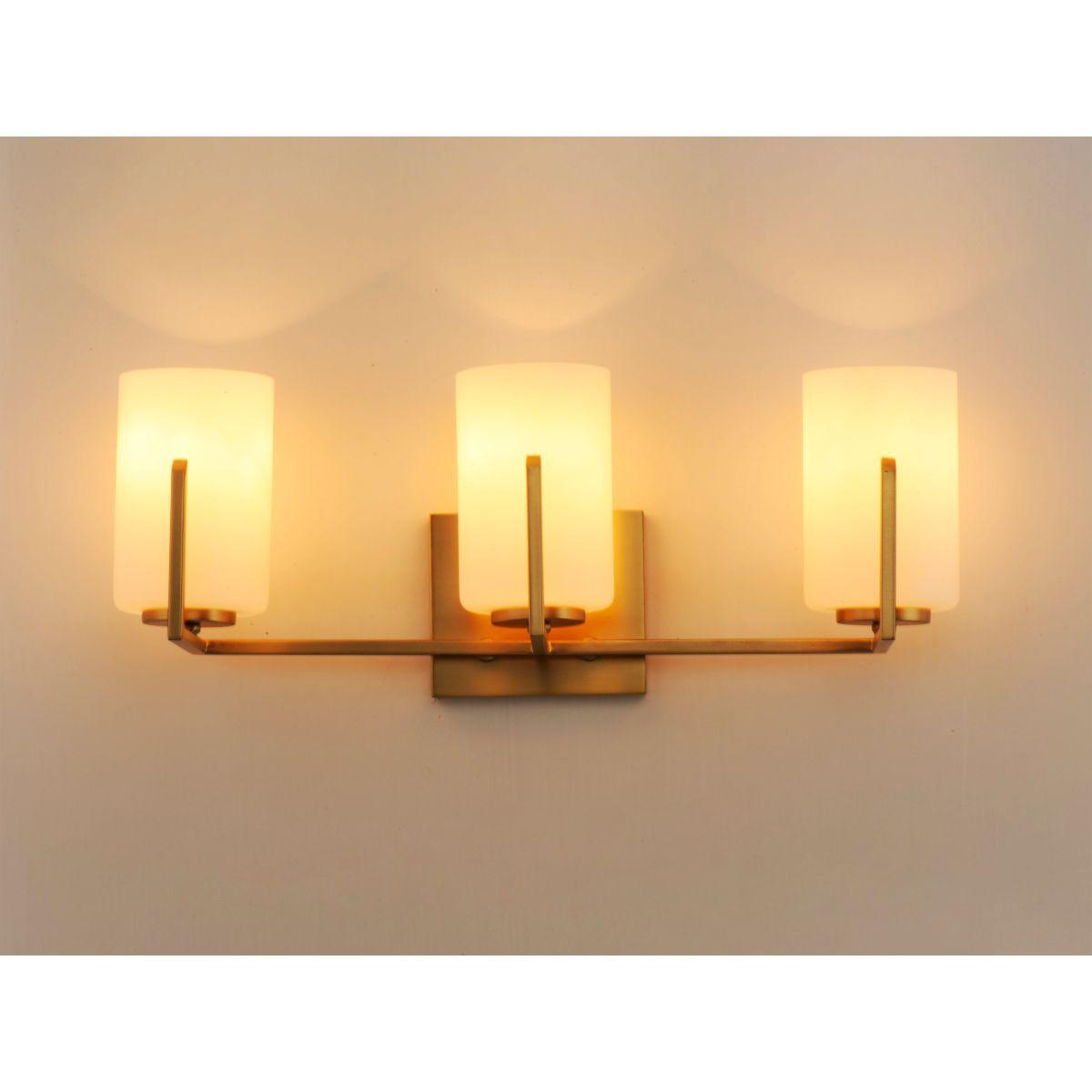 Dart 21 in. 3 Lights Vanity Light Satin Brass Finish - Bees Lighting