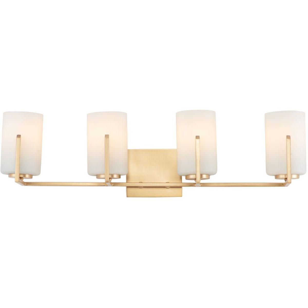 Dart 30 in. 4 Lights Vanity Light Satin Brass Finish - Bees Lighting