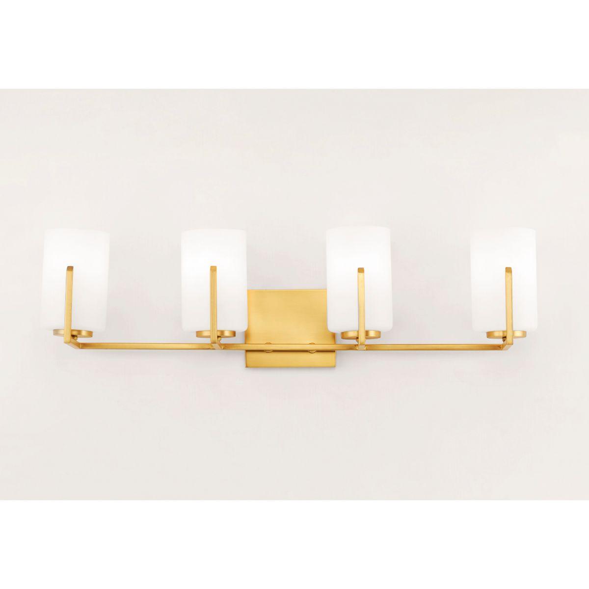 Dart 30 in. 4 Lights Vanity Light Satin Brass Finish - Bees Lighting