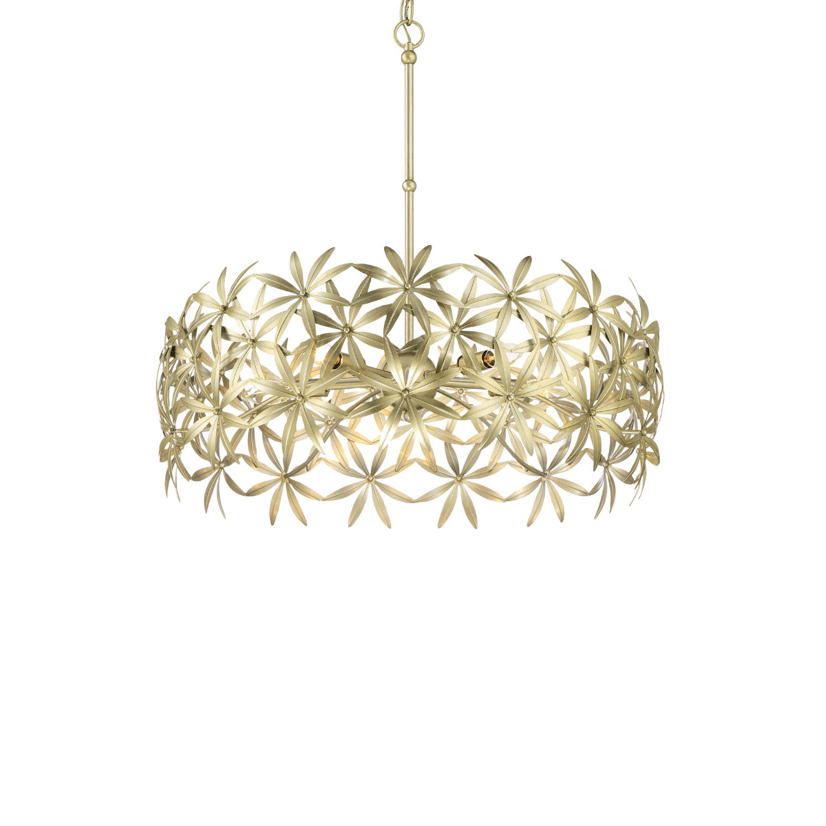 Flower Child 26" 5 Lights Pendant Light Gold Finish