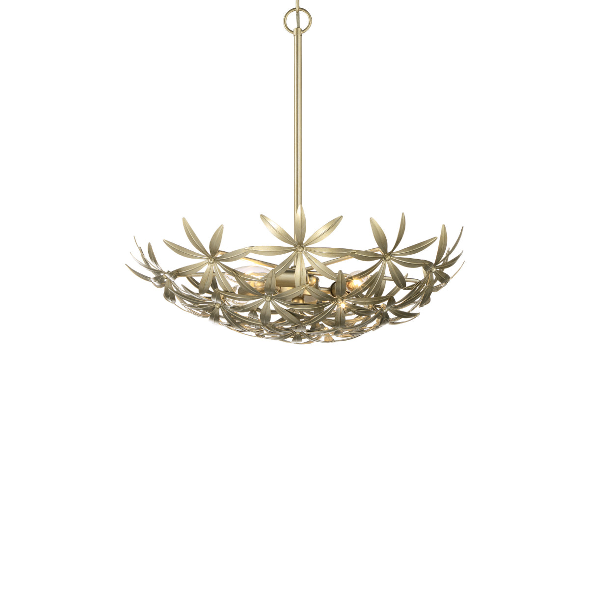 Flower Child 21" 4 Lights Pendant Light Gold Finish