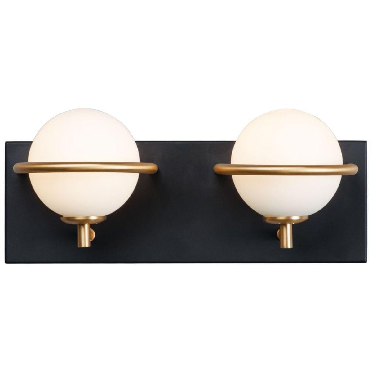 Revolve 13 in. 2 Lights LED Vanity Light Gold Finish - Bees Lighting