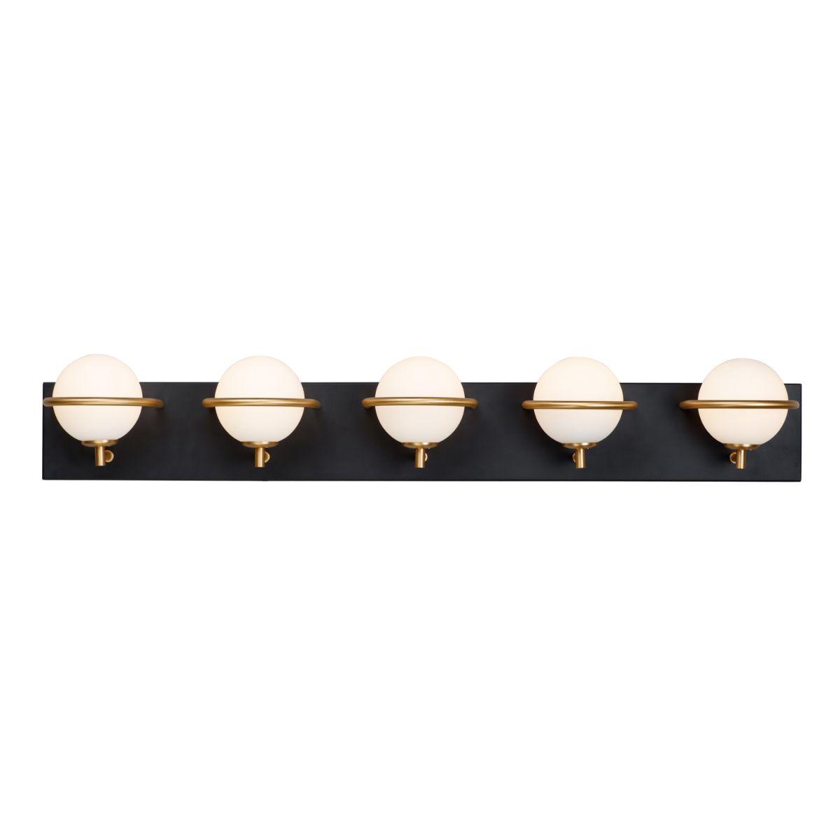 Revolve 34 in. 5 Lights LED Vanity Light Gold Finish - Bees Lighting