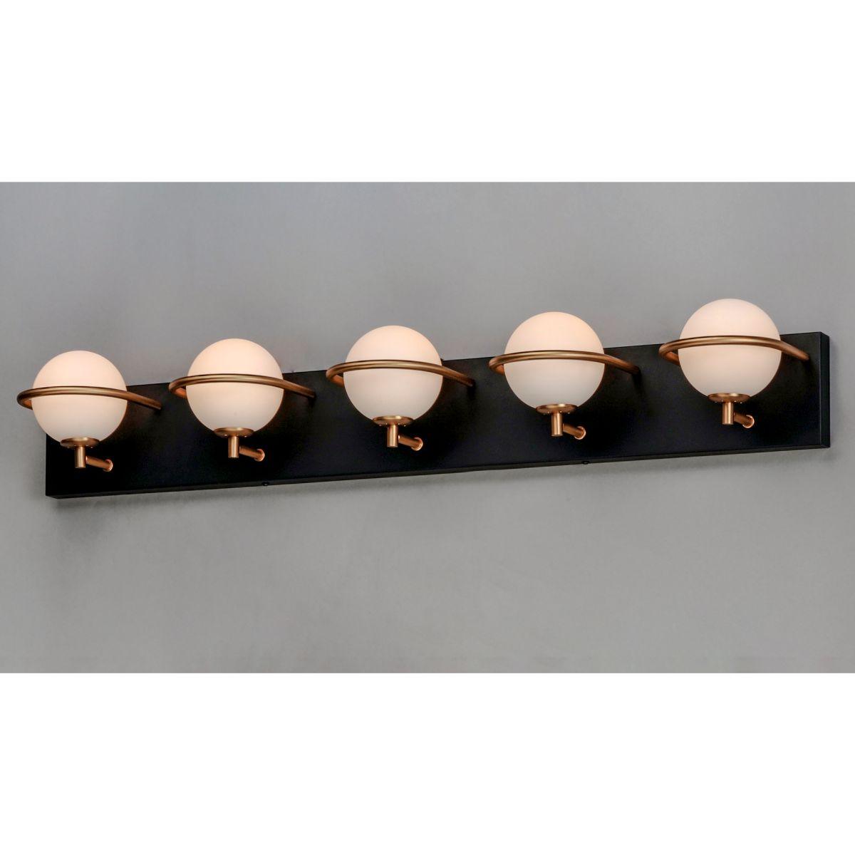 Revolve 34 in. 5 Lights LED Vanity Light Gold Finish - Bees Lighting