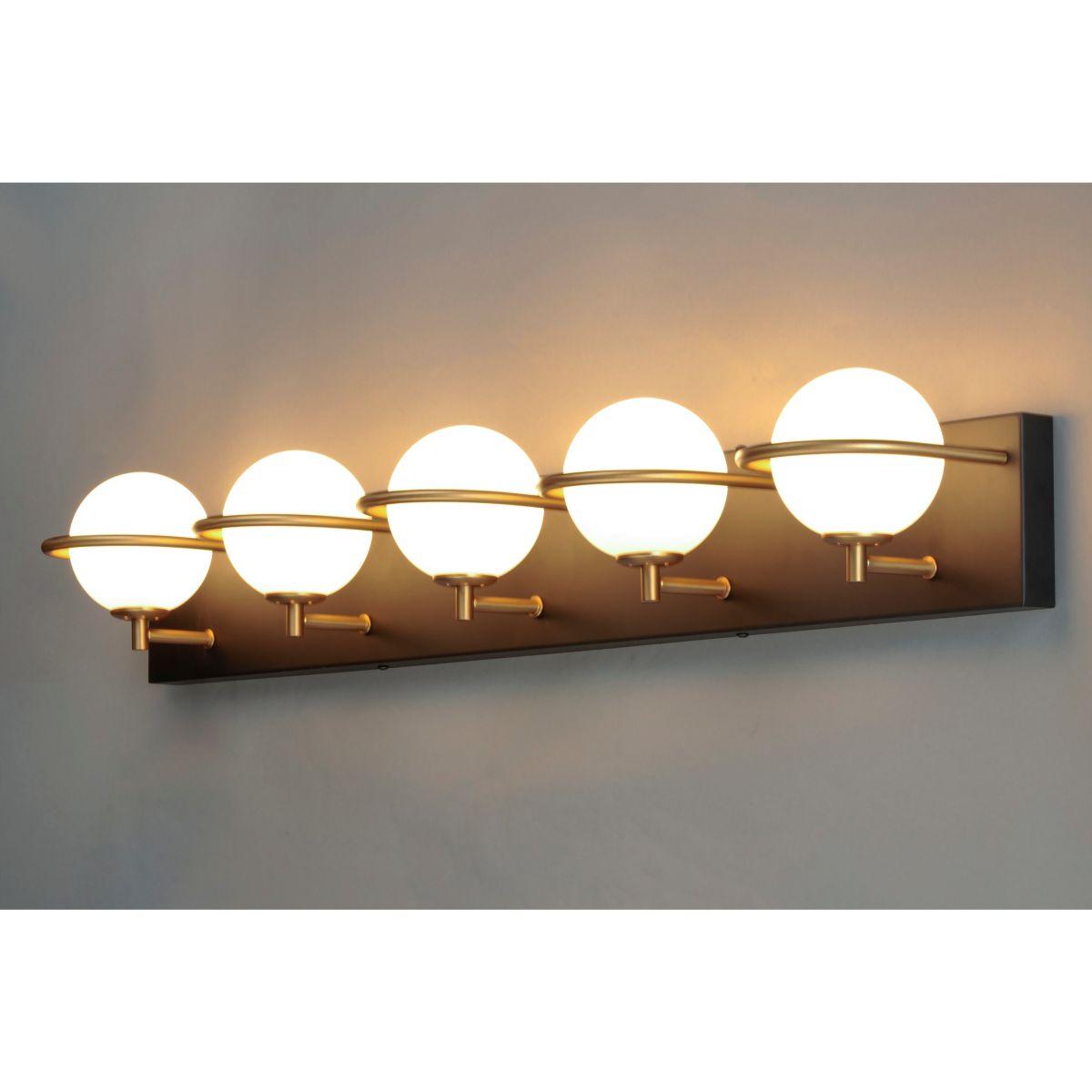 Revolve 34 in. 5 Lights LED Vanity Light Gold Finish - Bees Lighting