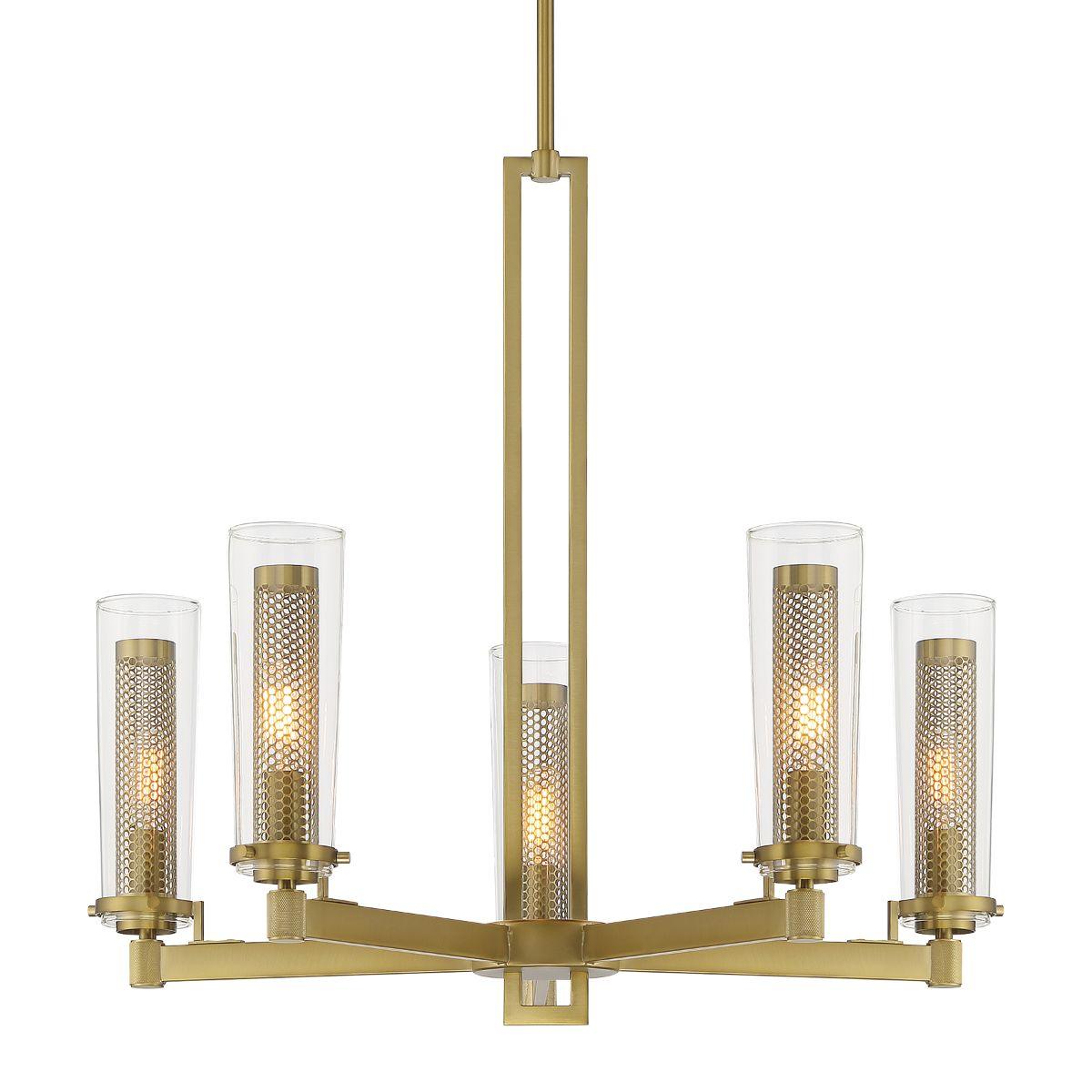 Emmerham 26 in. 5 Lights Chandelier Brass finish - Bees Lighting