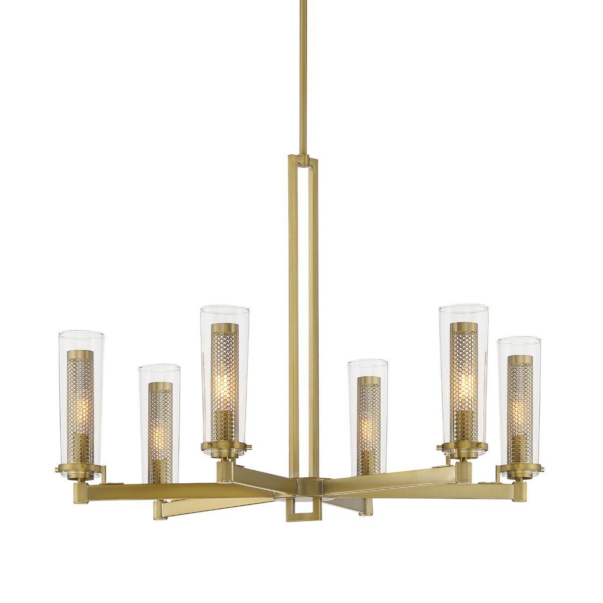 Emmerham 32 in. 6 Lights Chandelier Brass finish - Bees Lighting