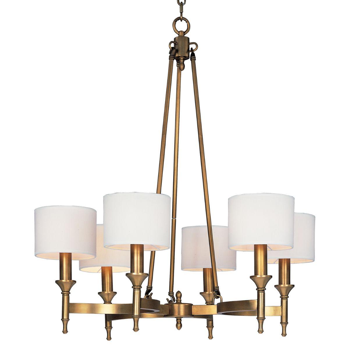 Fairmont 32 In. 6 Lights Chandelier Brass Finish - Bees Lighting