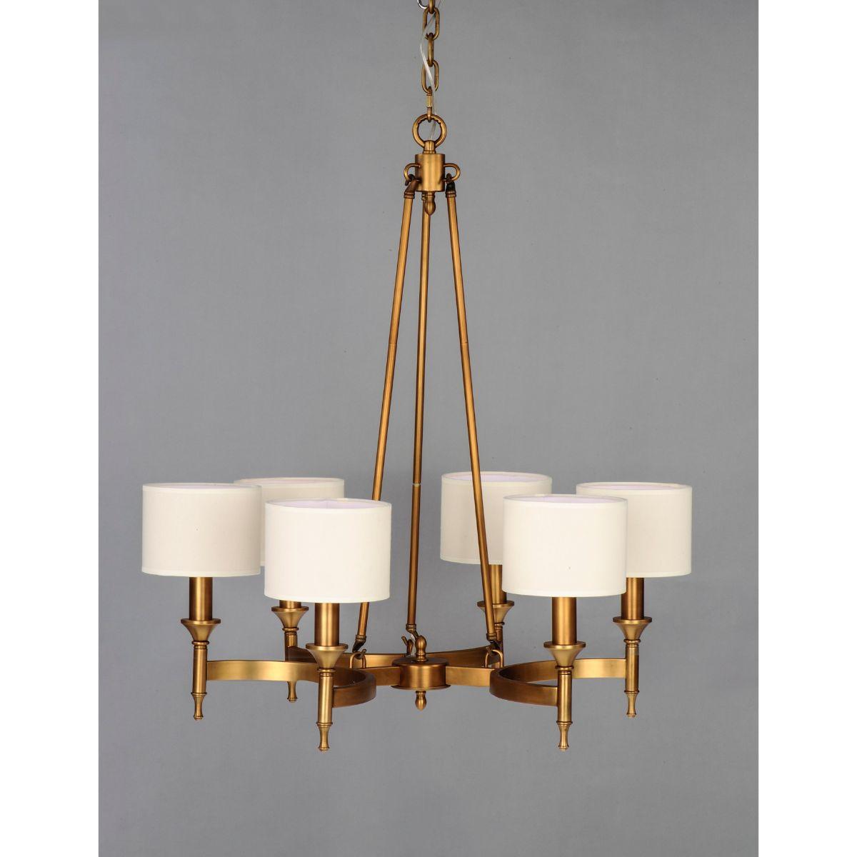 Fairmont 32 In. 6 Lights Chandelier Brass Finish - Bees Lighting