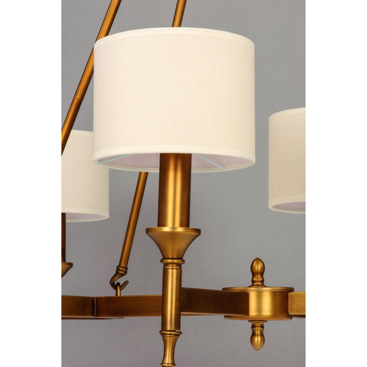 Fairmont 32 In. 6 Lights Chandelier Brass Finish - Bees Lighting