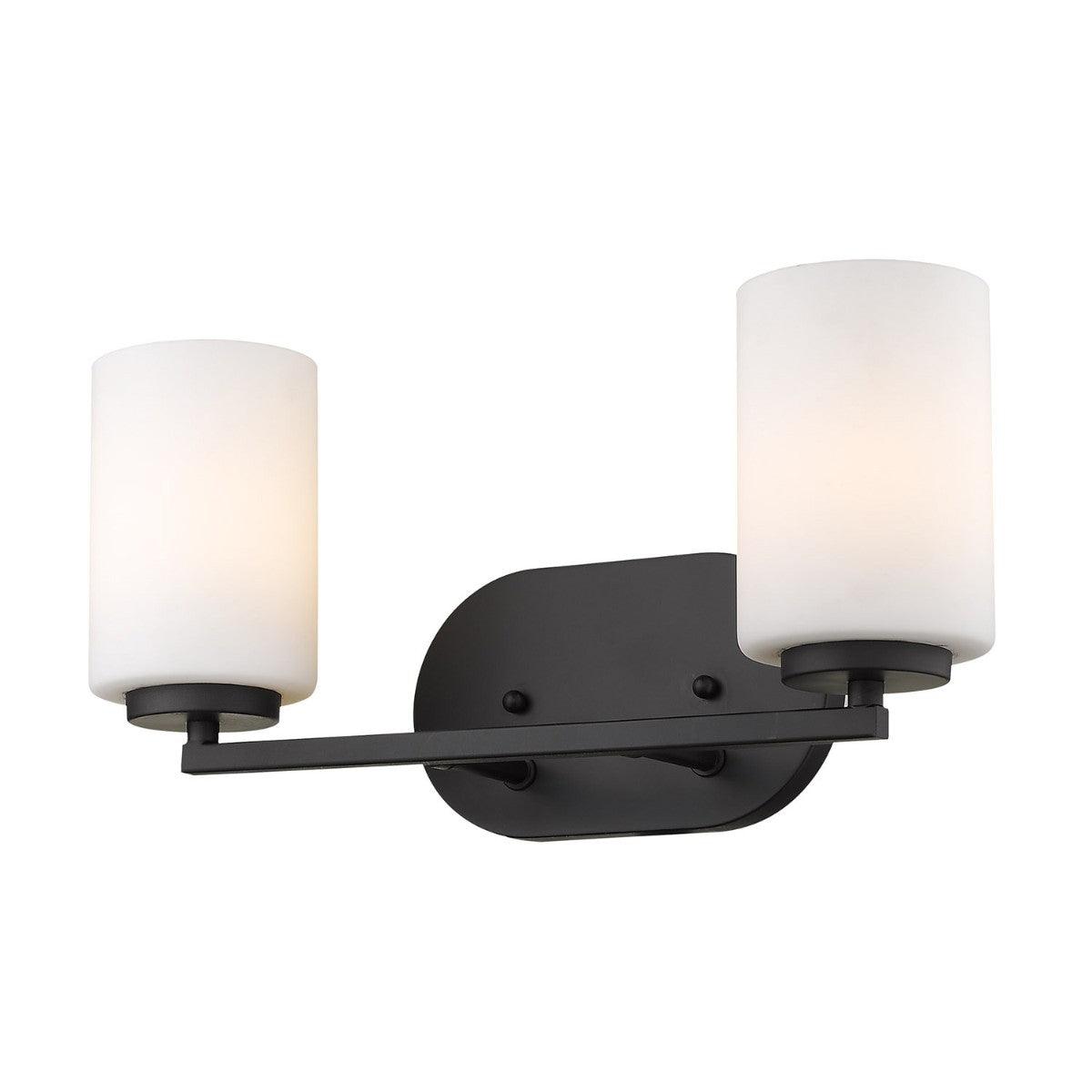 Manhattan 16 in 2 Lights Vanity Light Black finish - Bees Lighting