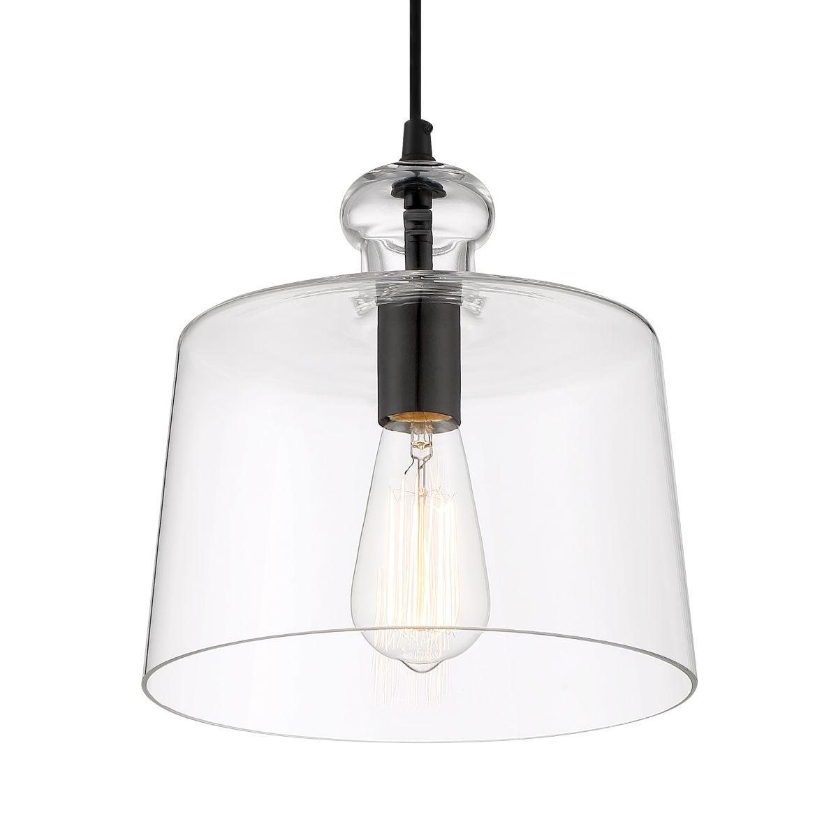 Clarity 10 in. Pendant Light Black Finish - Bees Lighting