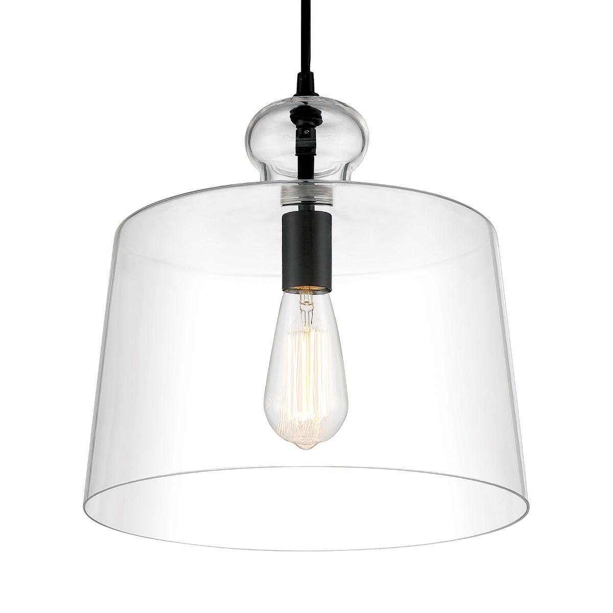 Clarity Pendant Light 13 in. Black Finish - Bees Lighting