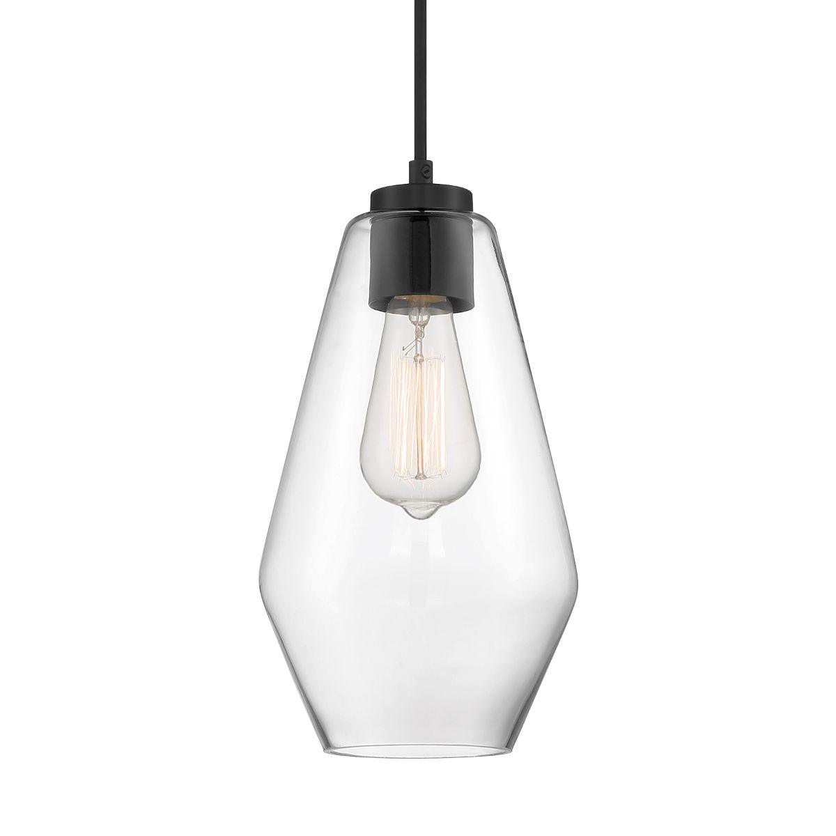 Clarity 7 in. Pendant Light Black Finish - Bees Lighting