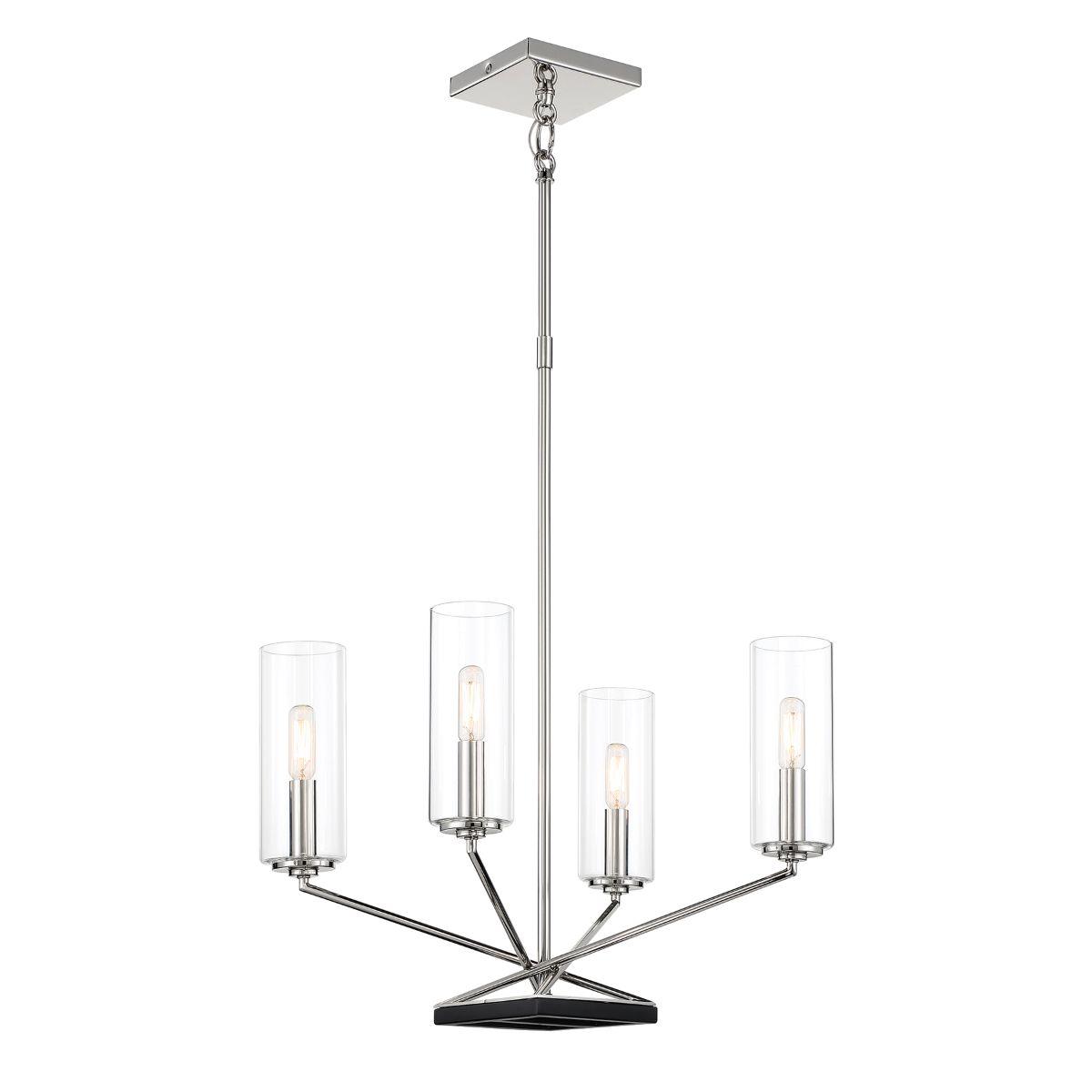 Highland Crossing 18 in. 4 Lights Chandelier Polished Nickel finish - Bees Lighting