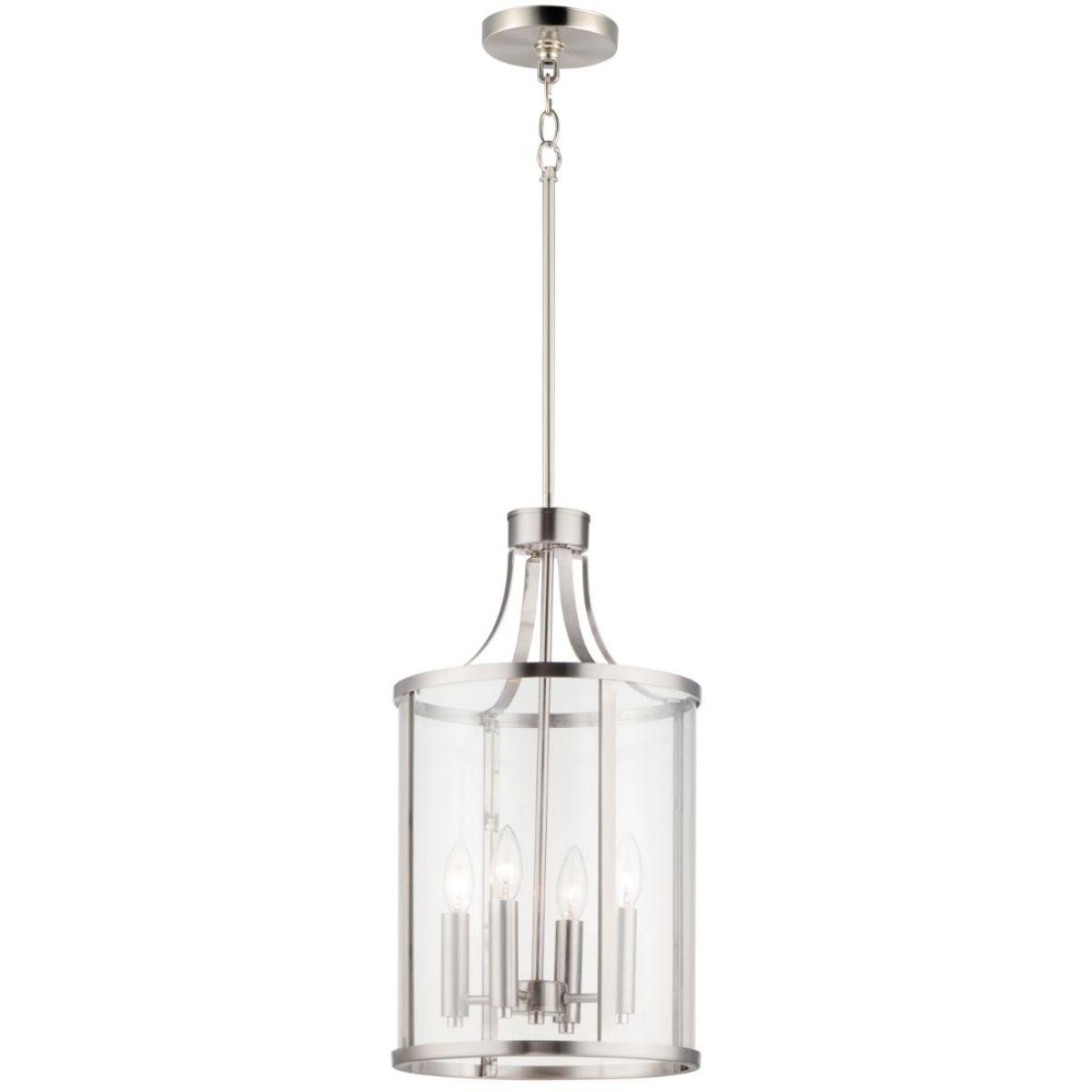 Sentinel 12 in. 4 Lights Pendant Light Satin Nickel Finish - Bees Lighting