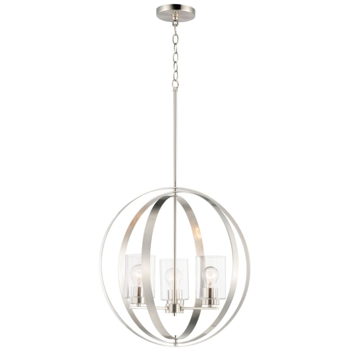 Sentinel 21 in. 3 Lights Pendant Light Satin Nickel Finish - Bees Lighting