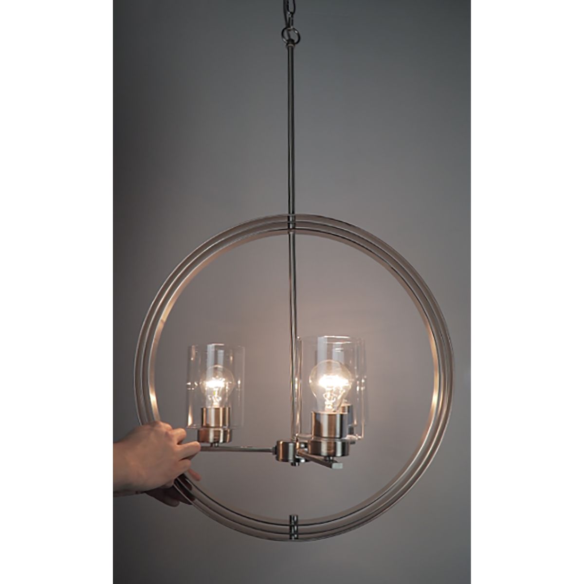 Sentinel 21 in. 3 Lights Pendant Light Satin Nickel Finish - Bees Lighting