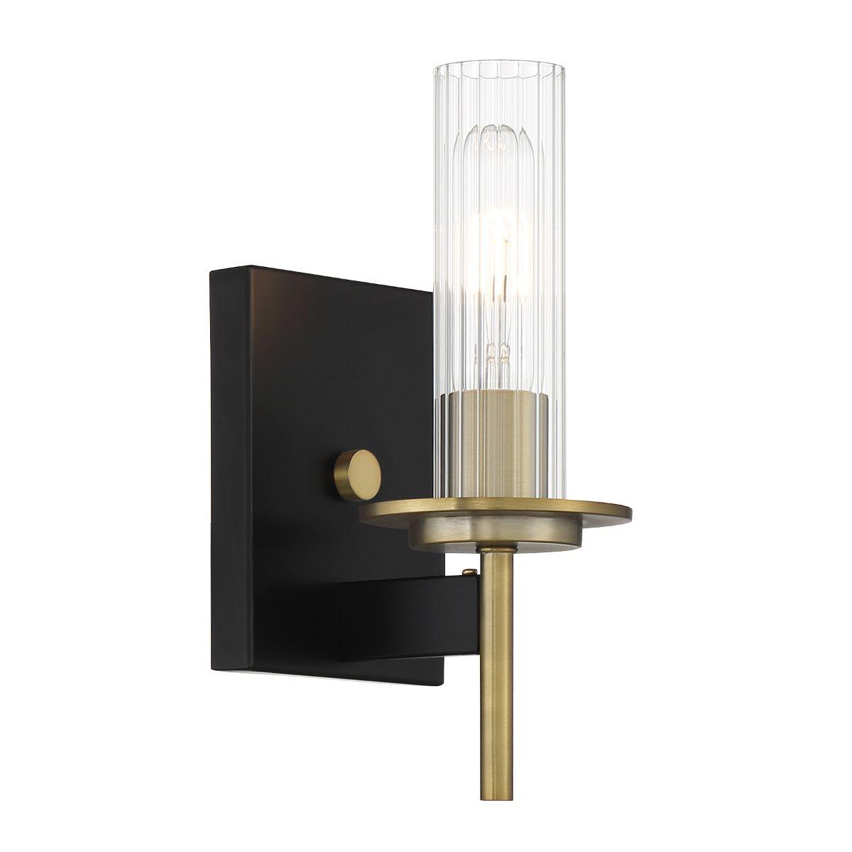 Baldwin Park 12 In. Bath Sconce Black & brass Finish - Bees Lighting