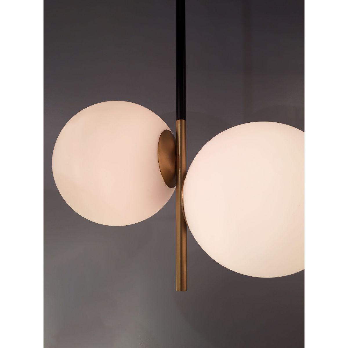 Vesper 20 in. 2 Lights Pendant Light Satin Brass Finish - Bees Lighting