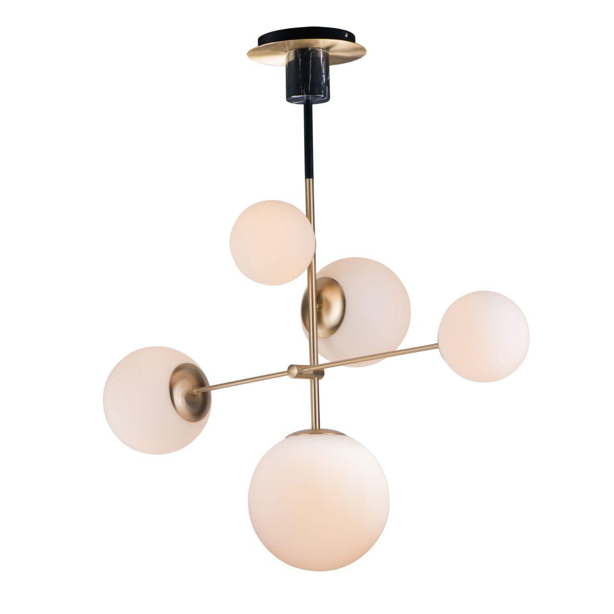 Vesper 38 in. 5 Lights Pendant Light Satin Brass Finish - Bees Lighting