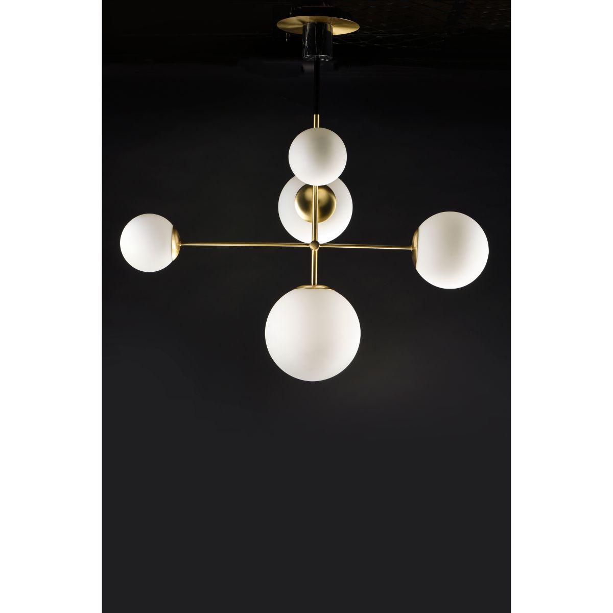 Vesper 38 in. 5 Lights Pendant Light Satin Brass Finish - Bees Lighting