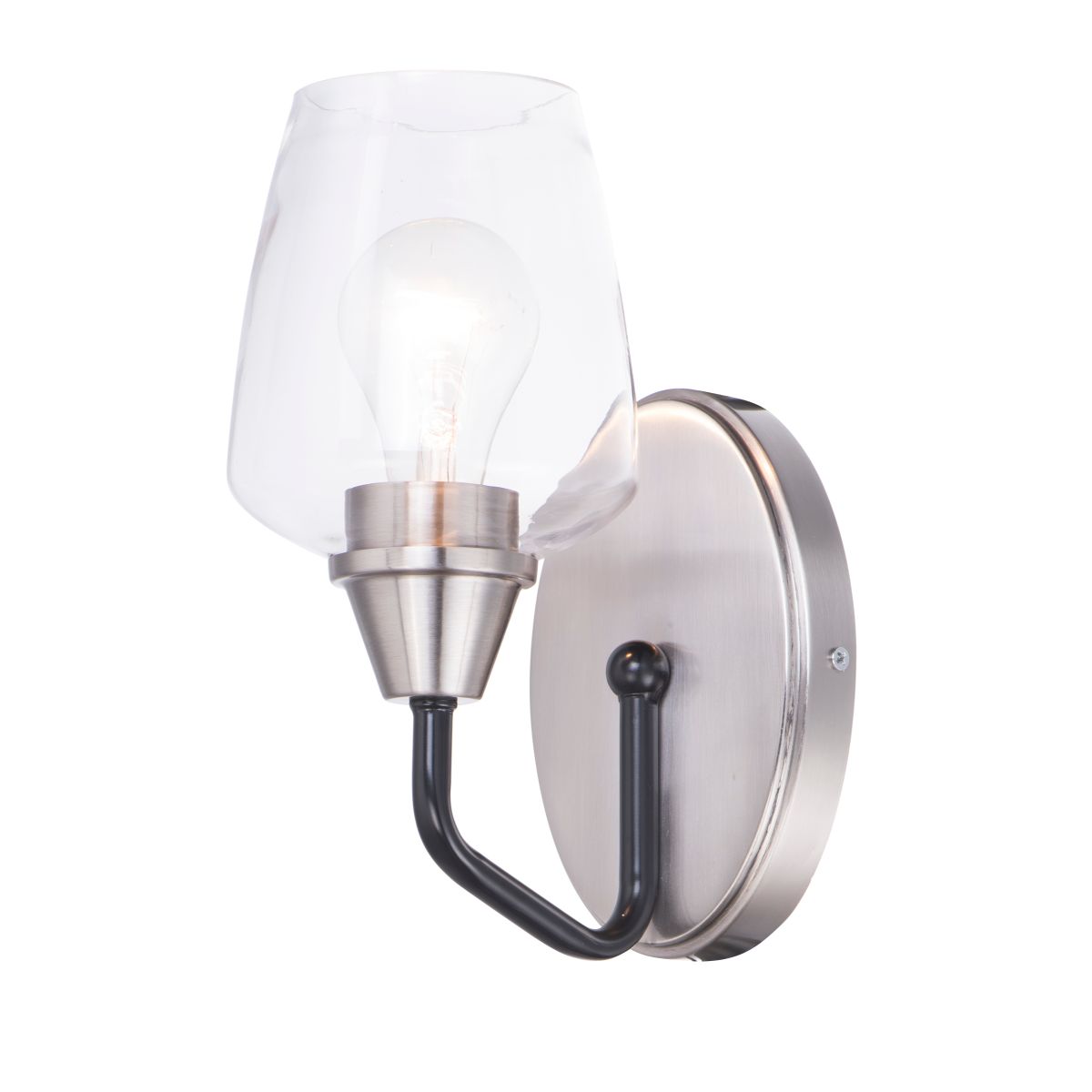 Goblet 10 in. Armed Sconce Satin Nickel Finish - Bees Lighting