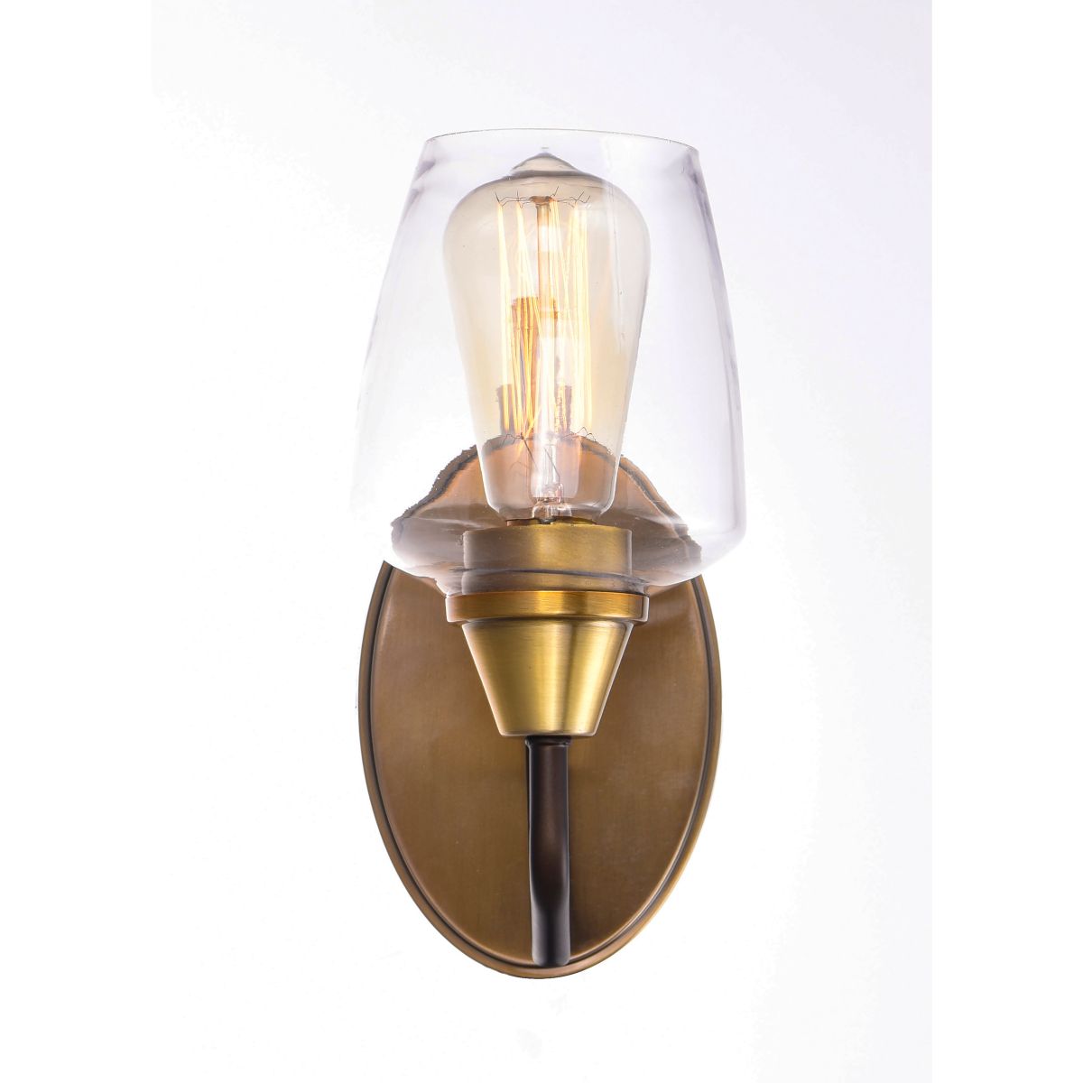 Goblet 10 in. Armed Sconce Antique Brass Finish - Bees Lighting