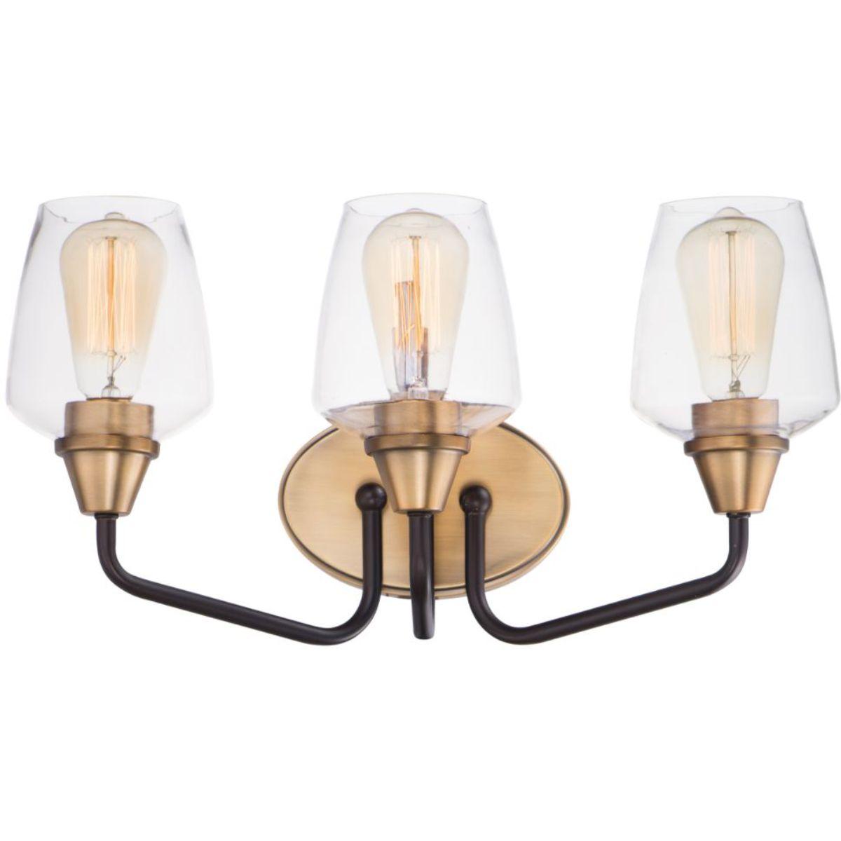 Goblet 18 in. 3 Lights Vanity Light Bronze Finish - Bees Lighting