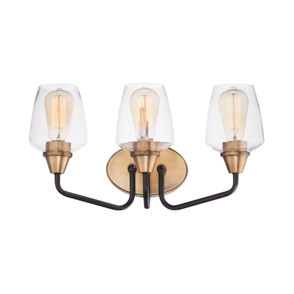 Goblet 18 in. 3 Lights Vanity Light Bronze Finish - Bees Lighting