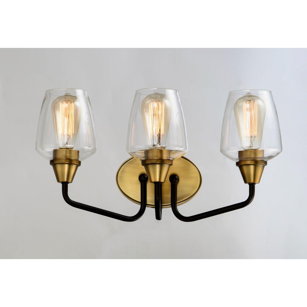 Goblet 18 in. 3 Lights Vanity Light Bronze Finish - Bees Lighting