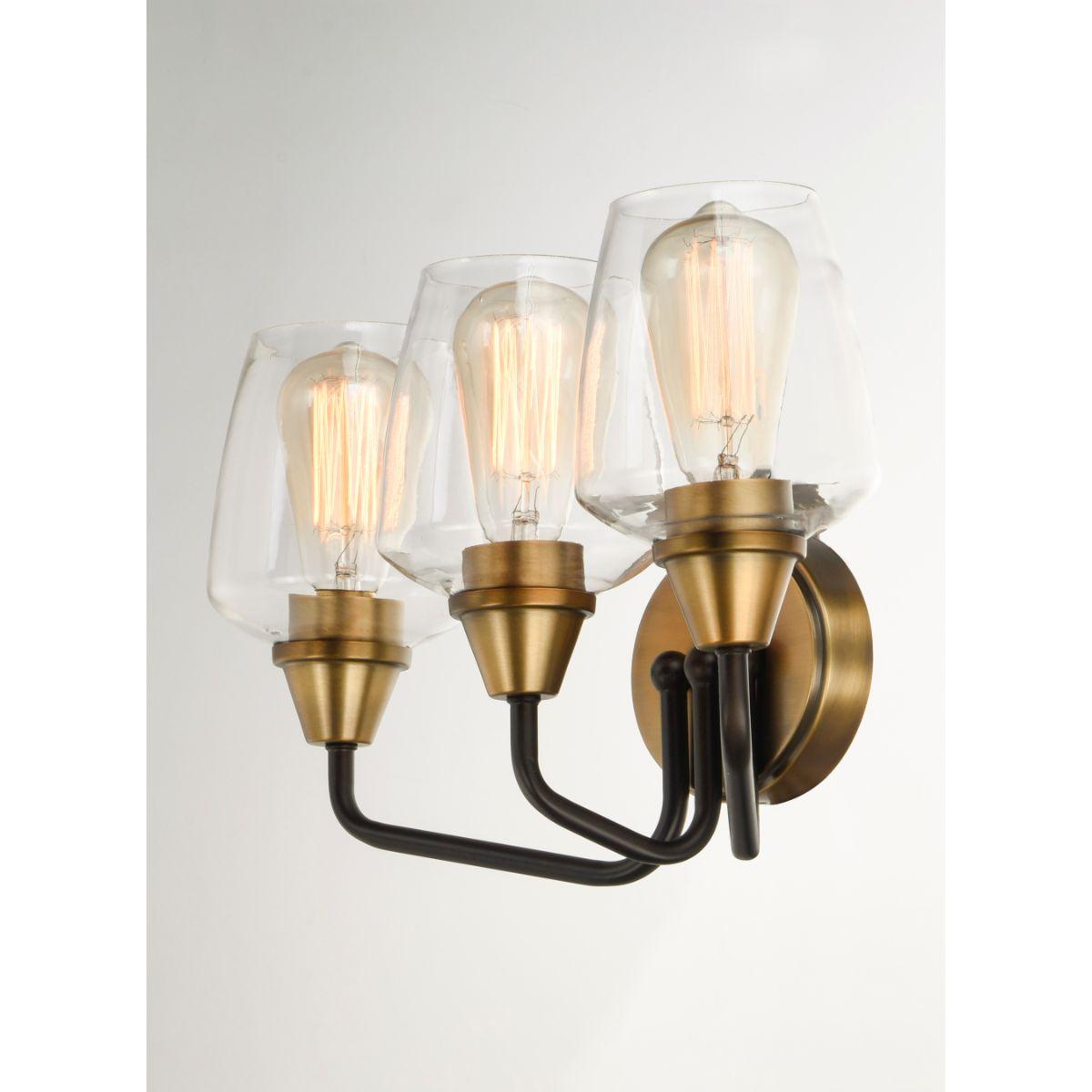 Goblet 18 in. 3 Lights Vanity Light Bronze Finish - Bees Lighting