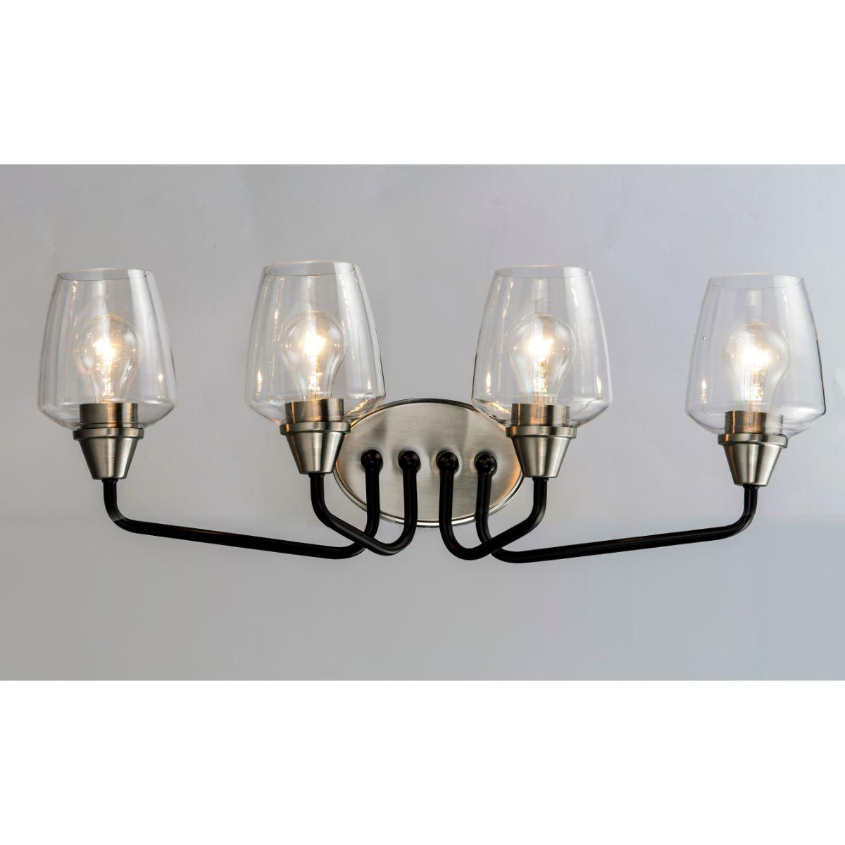 Goblet 26 in. 4 Lights Vanity Light -Nickel Finish - Bees Lighting