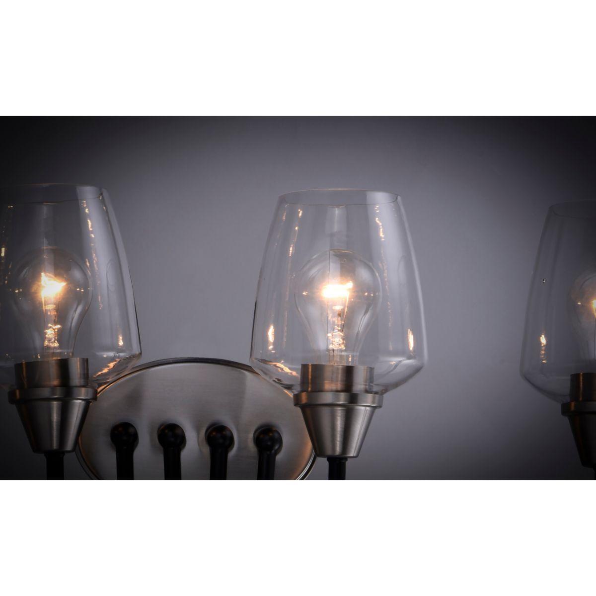 Goblet 26 in. 4 Lights Vanity Light -Nickel Finish - Bees Lighting