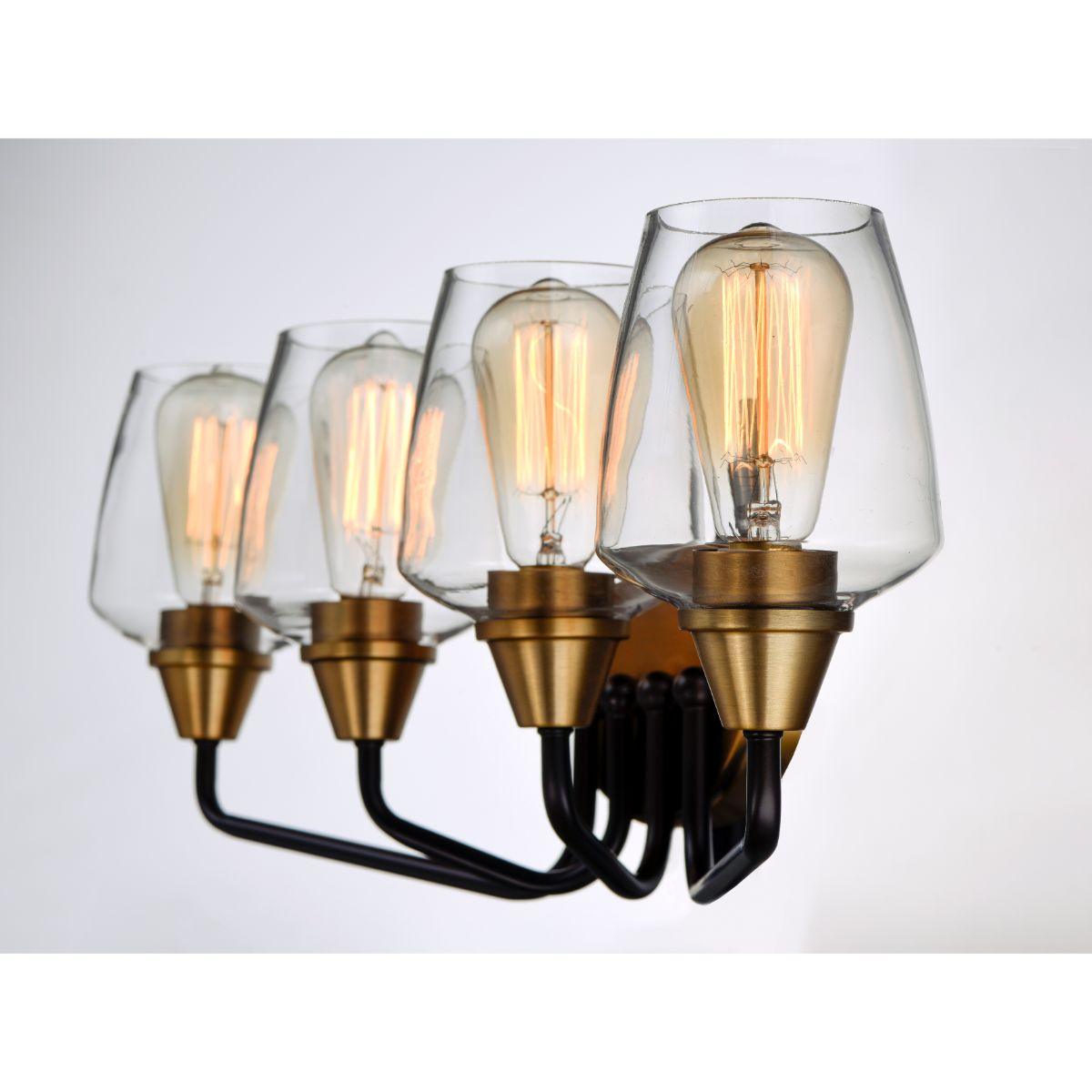 Goblet 26 in. 4 Lights Vanity Light Bronze Finish - Bees Lighting