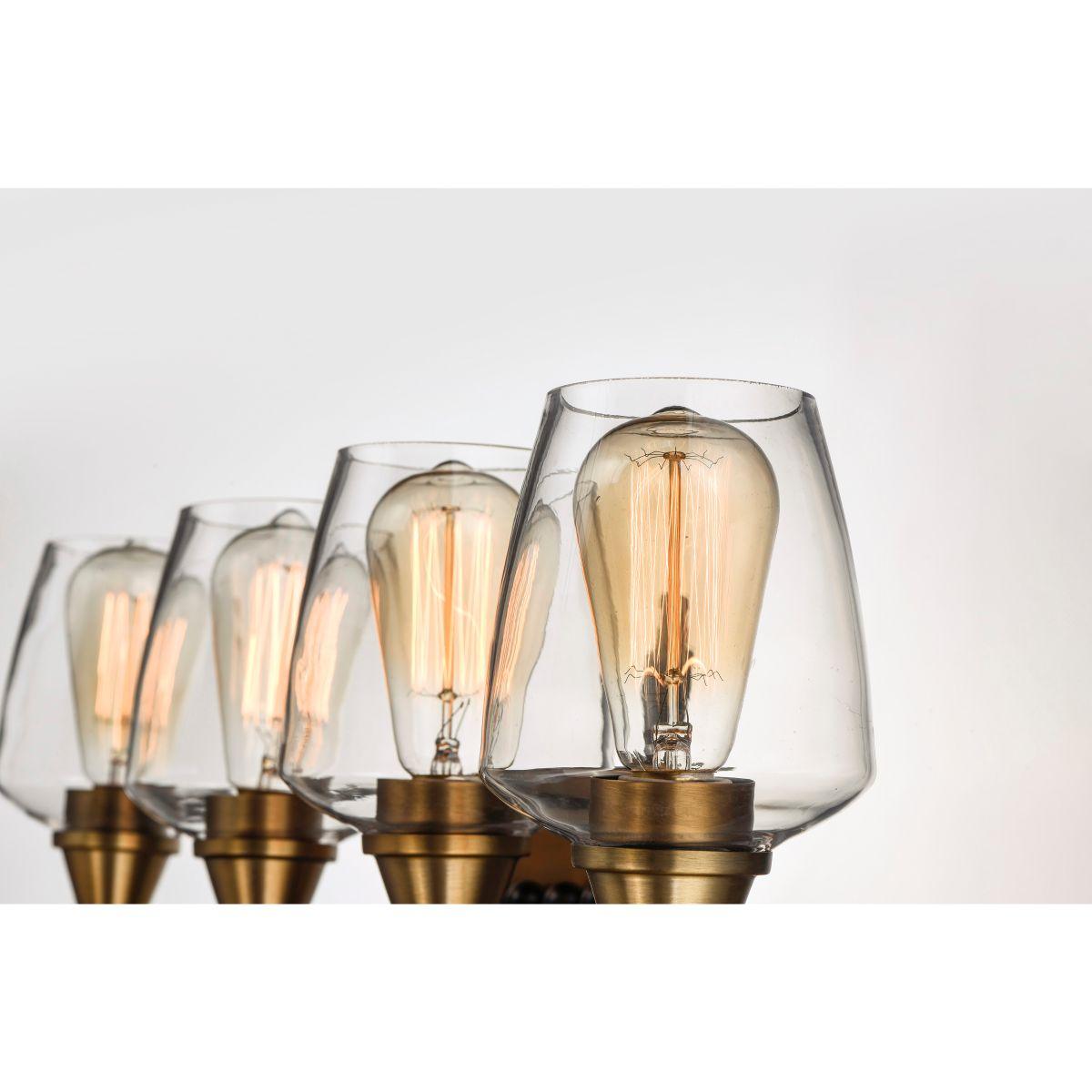 Goblet 26 in. 4 Lights Vanity Light Bronze Finish - Bees Lighting