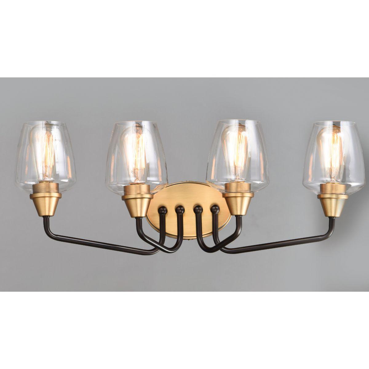 Goblet 26 in. 4 Lights Vanity Light Bronze Finish - Bees Lighting