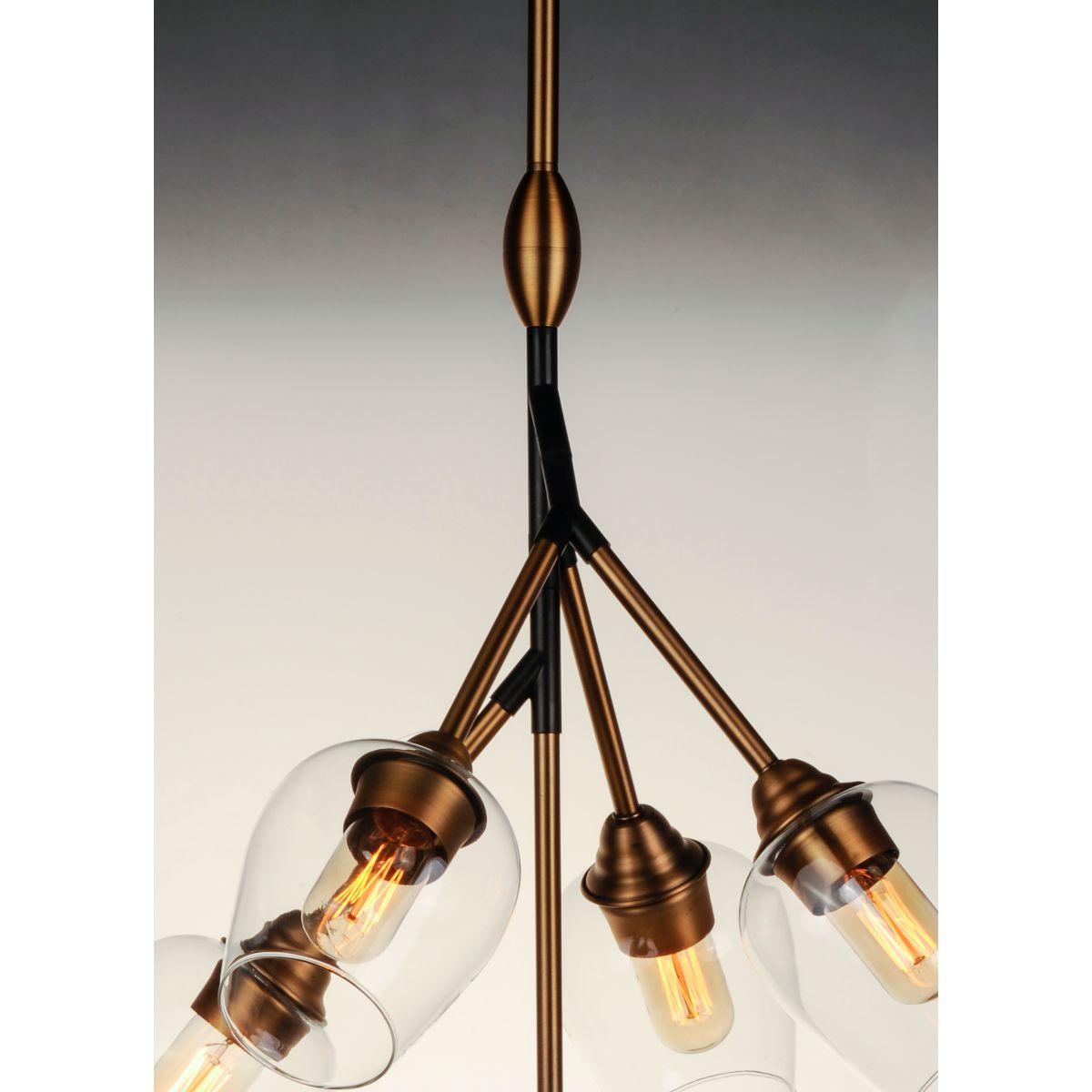 Savvy 24 in. 5 Lights Pendant Light Antique Brass Finish - Bees Lighting