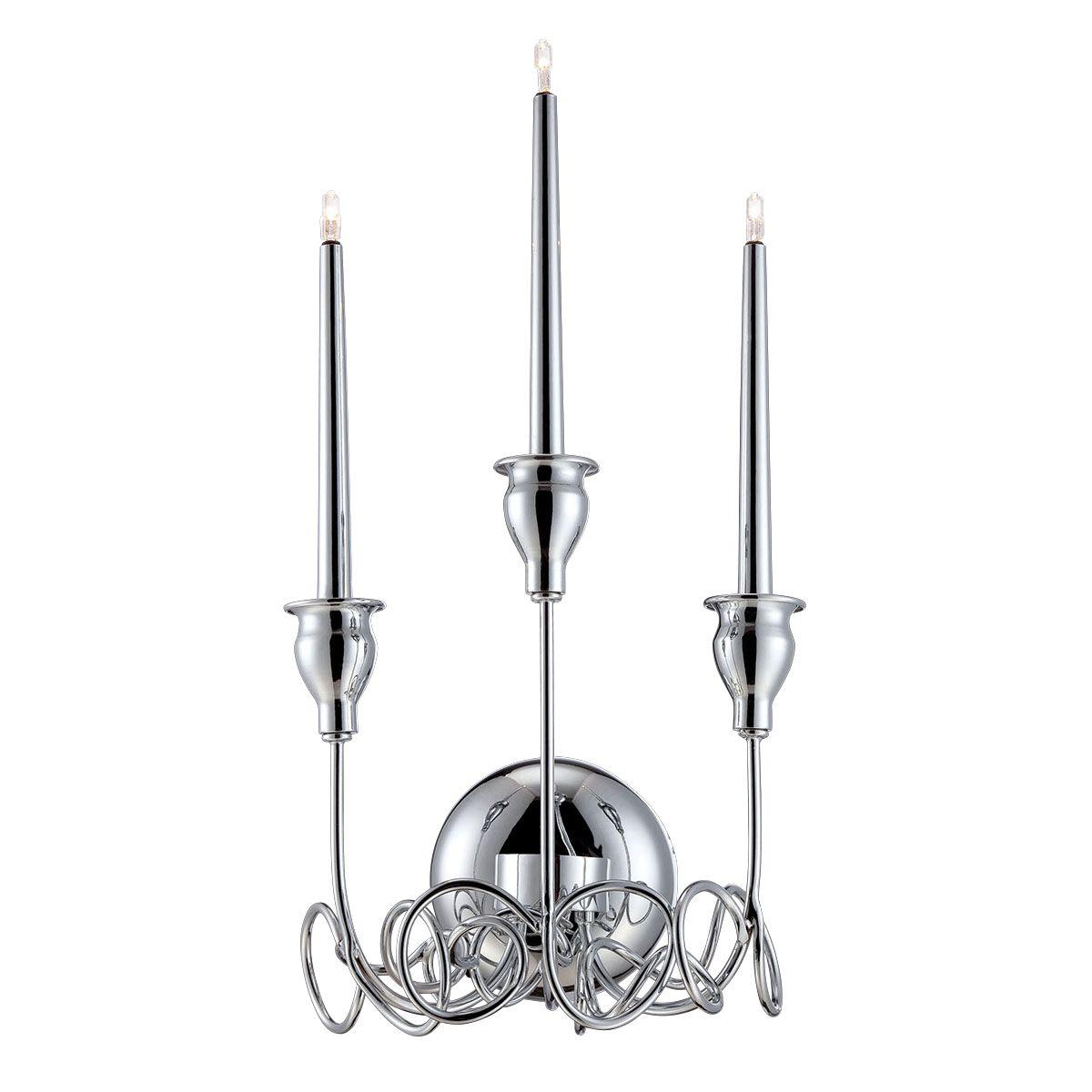 Candela 17 in. 3 lights Armed Sconce Chrome finish - Bees Lighting