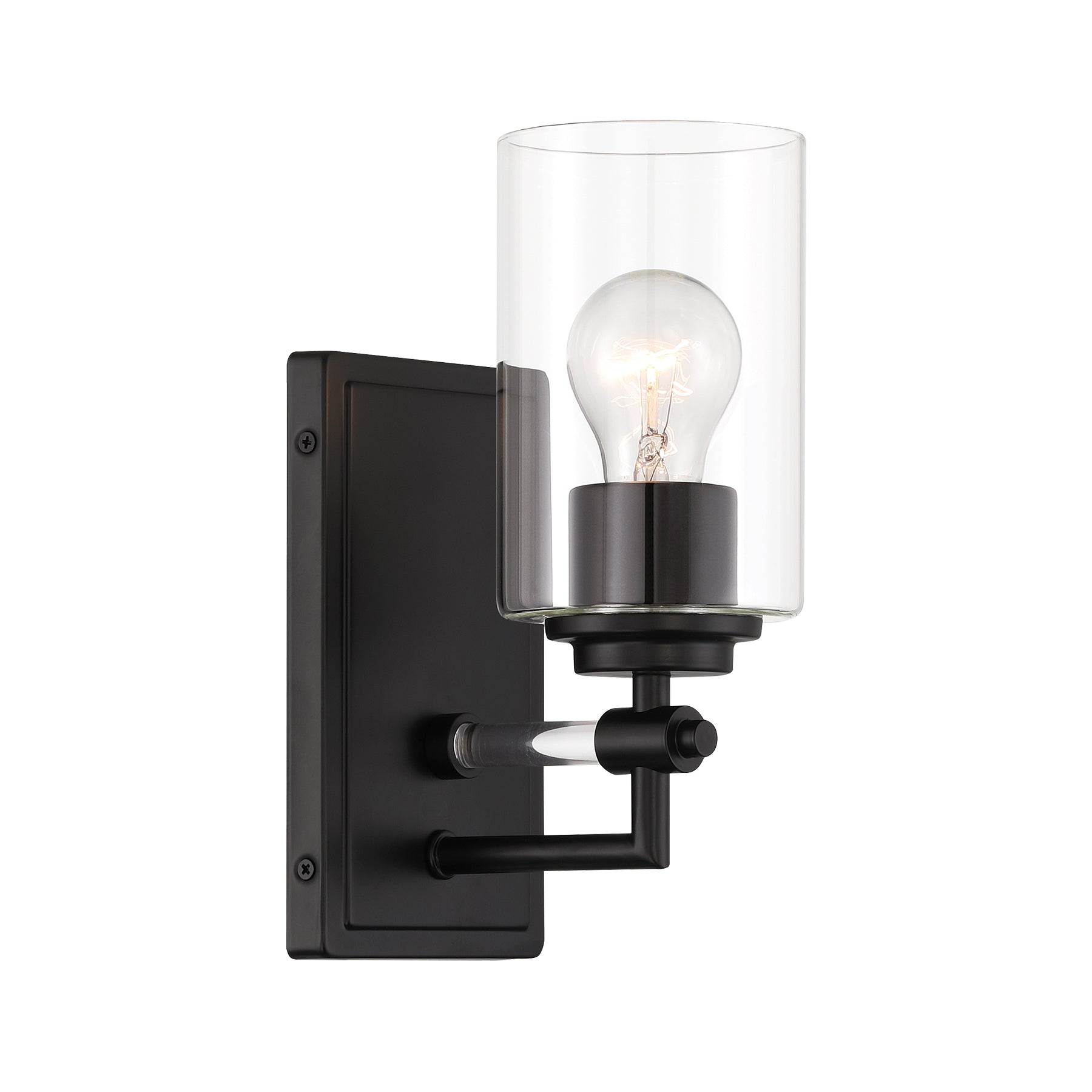 Binsley 11" 1 Light Wall Sconce Black Finish