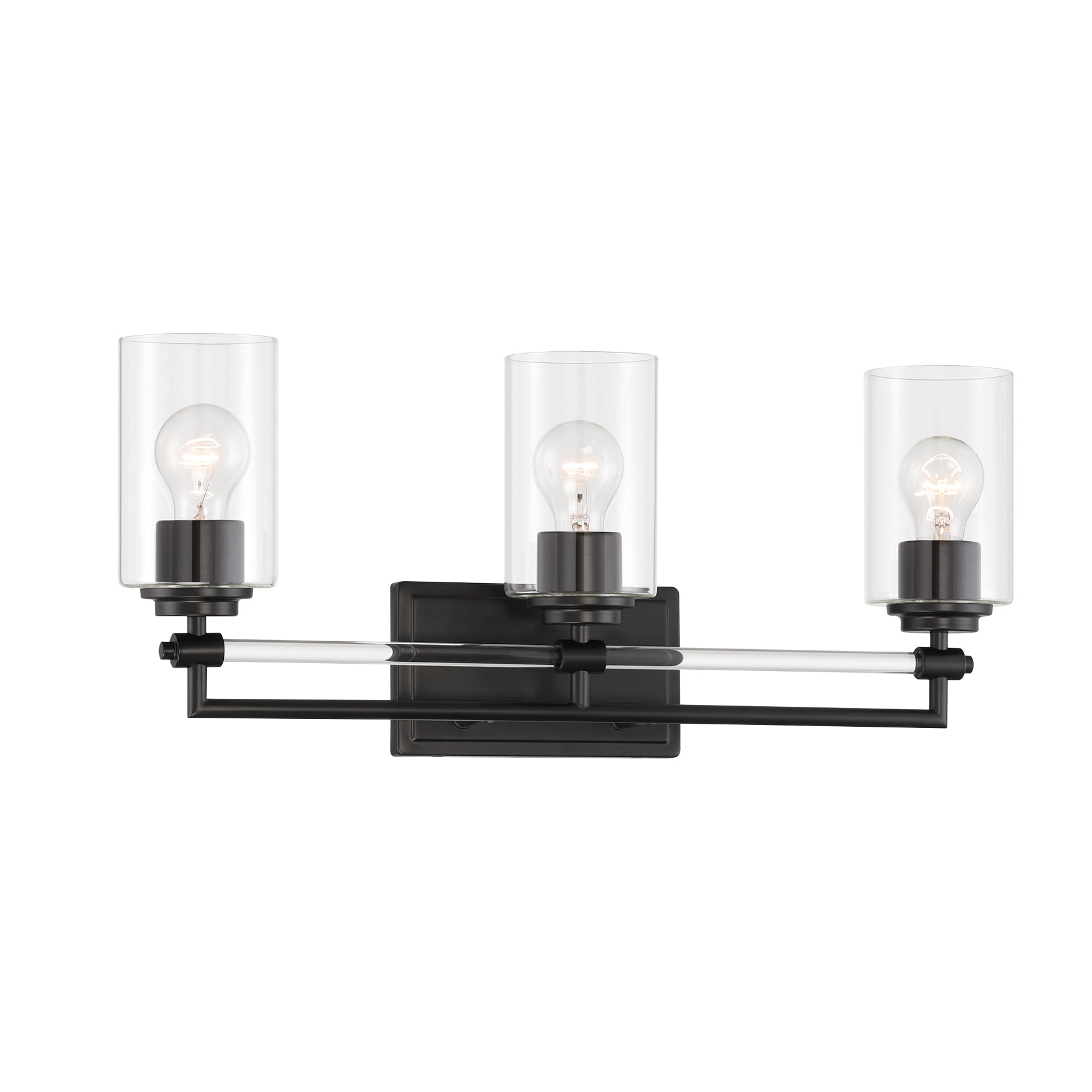 Binsley 24" 3 Lights Vanity Light Black Finish - Bees Lighting