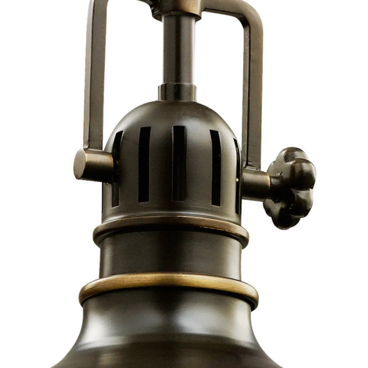 Hatteras Bay 13" 1-Light Pendant Light with Clear fresnel glass, Olde bronze Finish - Bees Lighting