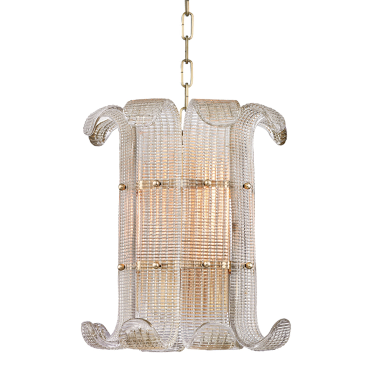 Brasher 16" 4 Lights Pendant Light Aged Brass Finish