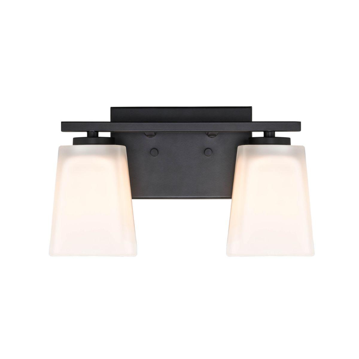 13 in. 2 Lights Vanity Light Black finish - Bees Lighting