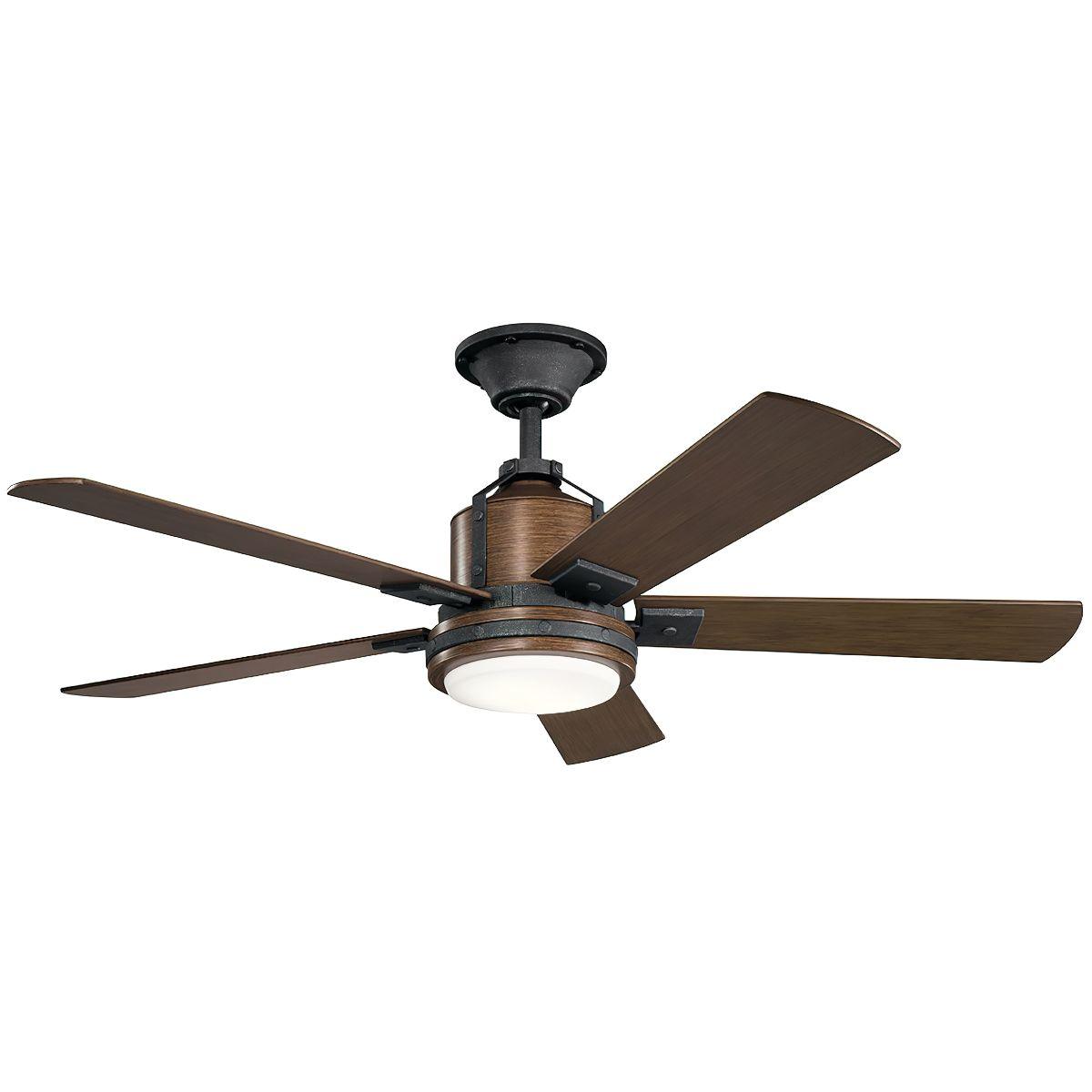 Colerne 52 Inch Auburn LED Ceiling Fan with Wall Control Included - Bees Lighting