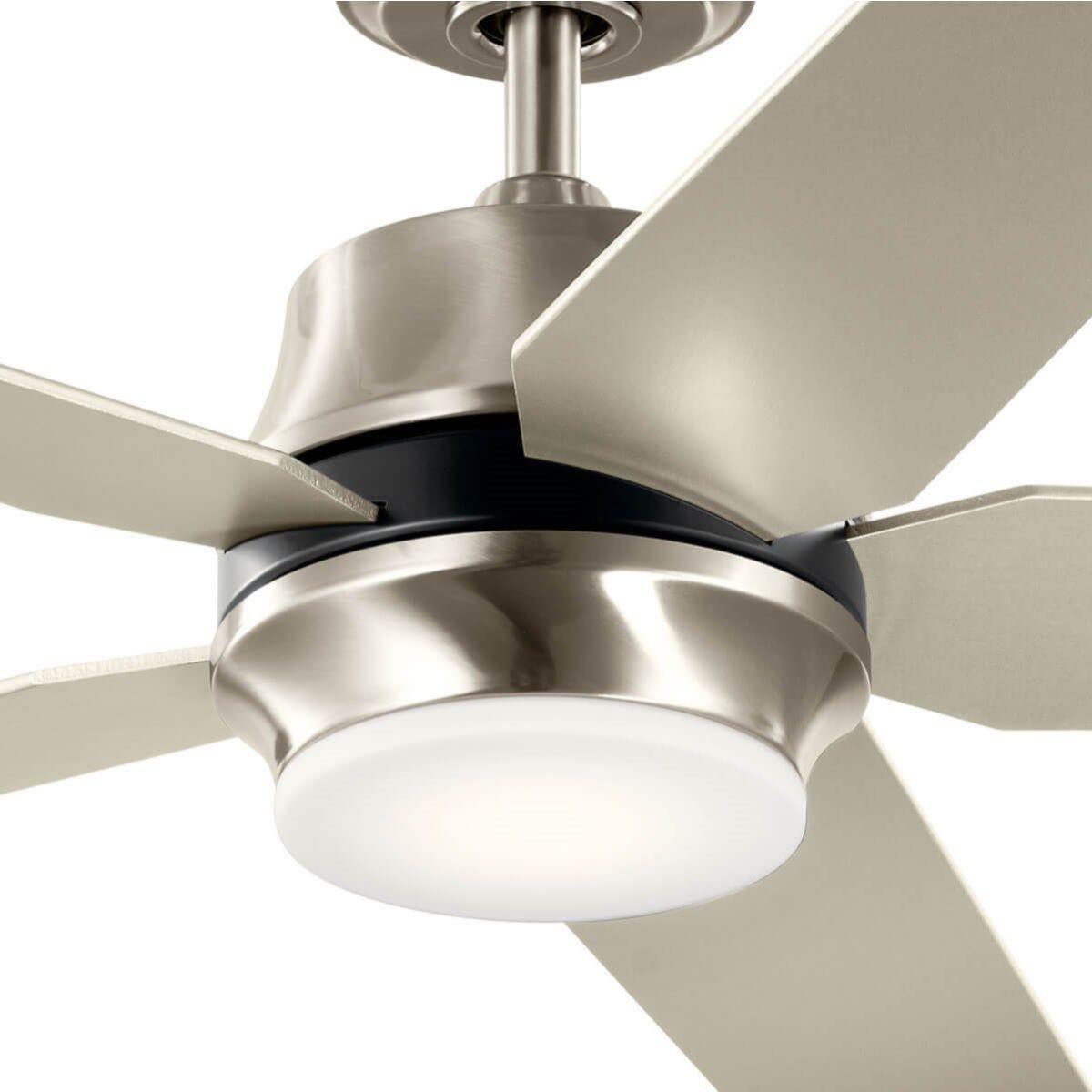 Maeve 52 Inch Brushed Stainless Steel LED Indoor Ceiling Fan with Remote - Bees Lighting