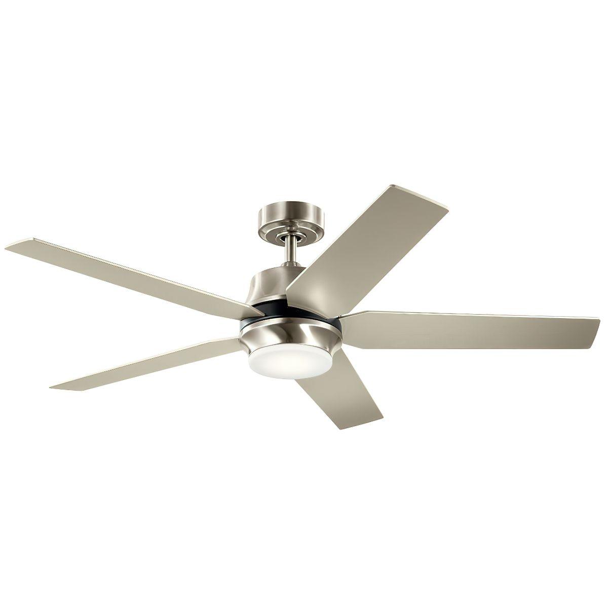 Maeve 52 Inch Brushed Stainless Steel LED Indoor Ceiling Fan with Remote - Bees Lighting