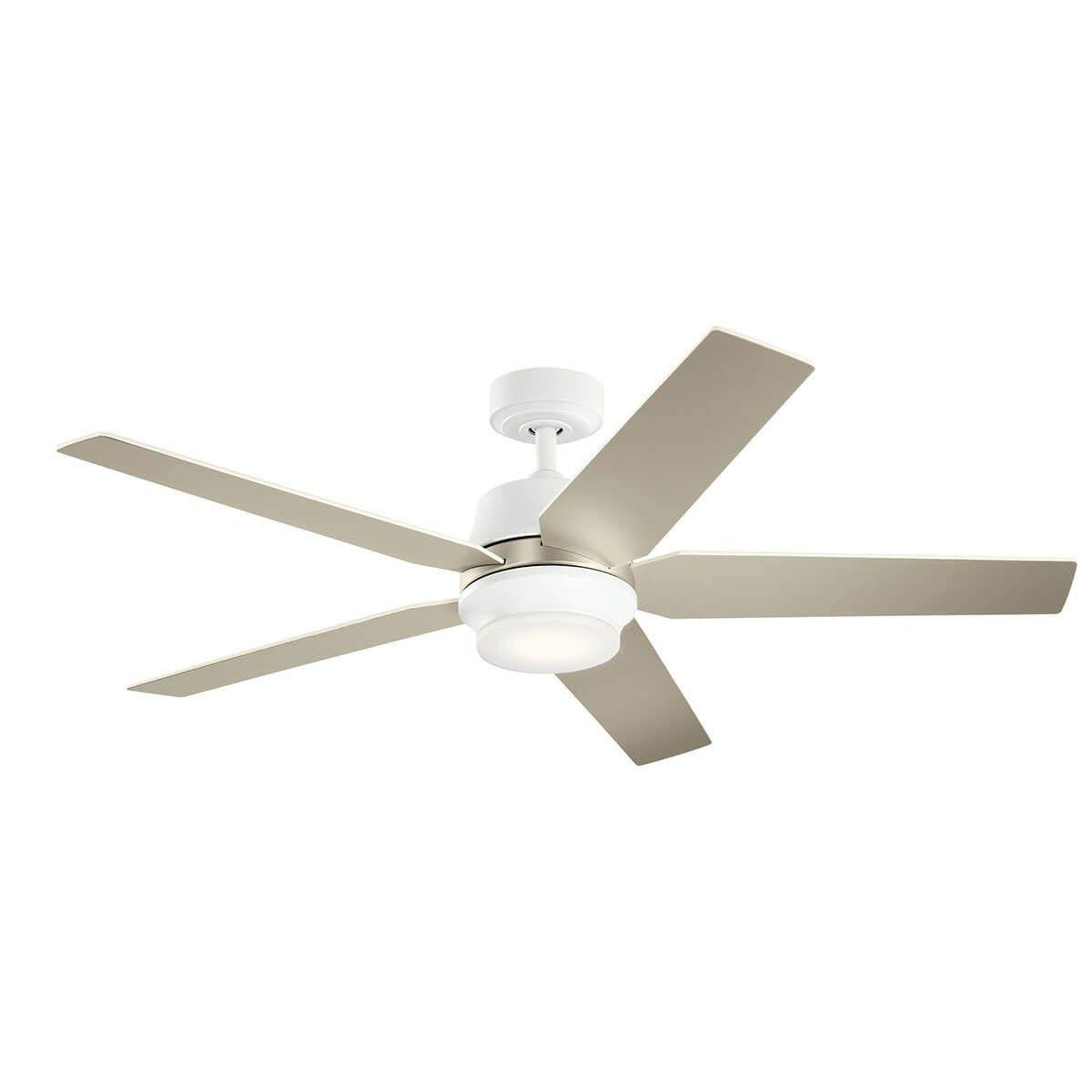 Maeve 52 Inch Matte White LED Indoor Ceiling Fan with Remote - Bees Lighting